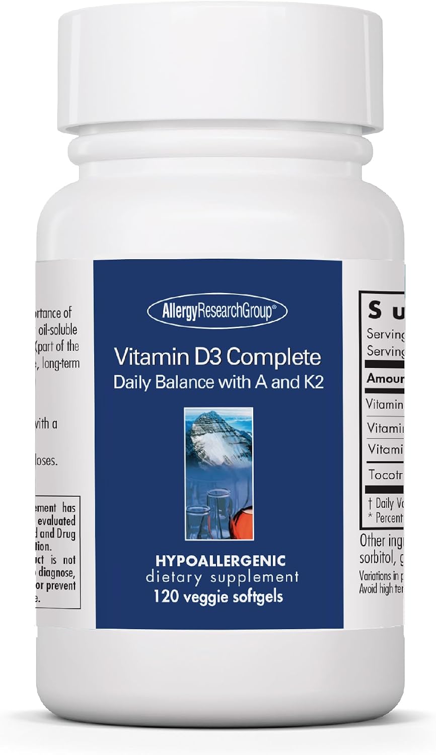 Allergy Research Group Vit D3 Complete - 120 Veggie Soft gel capsules - görsel 1