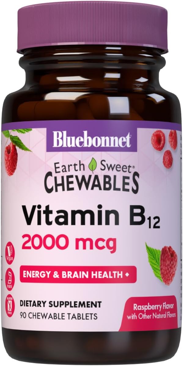 BlueBonnet Nutrition Earth Sweet Vitamin B12 5000 mcg Chewable Tablets, 60 Count - görsel 9