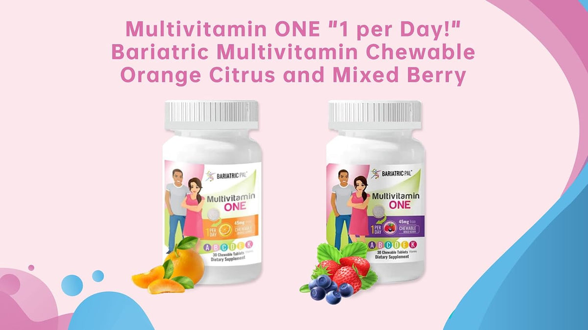 BariatricPal Multivitamin ONE - Chewable with 45mg Iron, Mixed Berry (30 Tablets) - görsel 2