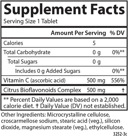 Carlson Super-C Complex - Vitamin C & Citrus Bioflavonoids, 250 Vegetarian Tablets