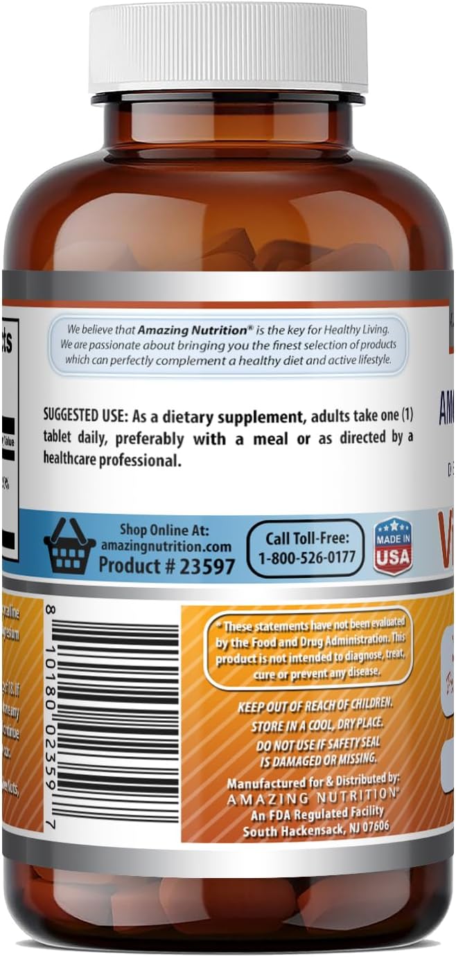 Amazing Formulae Vitamin B6 (Pyridoxine) 25 mg - 250 Tablets - görsel 4