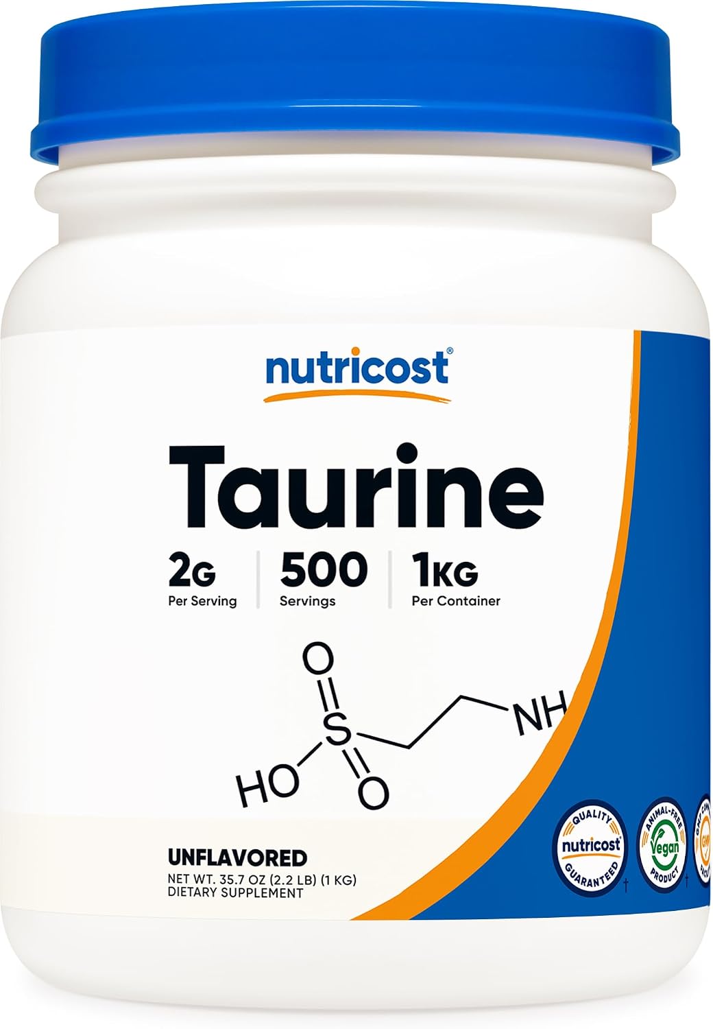 Nutricost Taurine Powder (1kg) - 500 Servings - görsel 1