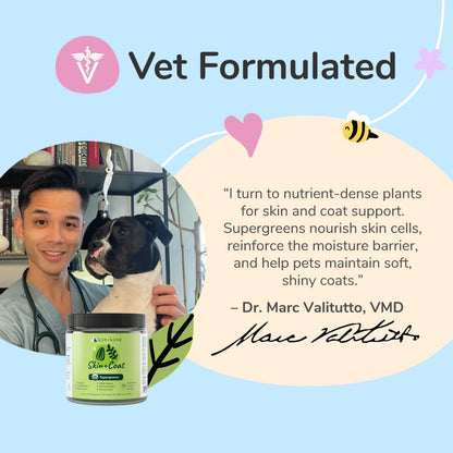 kin+kind Skin and Coat Supplement for Dogs & Cats – USDA Organic, Vet-Formulated – 3 Pack (3x227g)