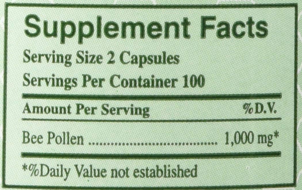 YS Organic Bee Pollen - 200 Capsules (Pack of 2) - görsel 3
