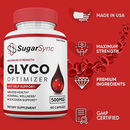 SugarSync Glyco Optimizer Capsules - Blood Health Supplement, Twin Pack