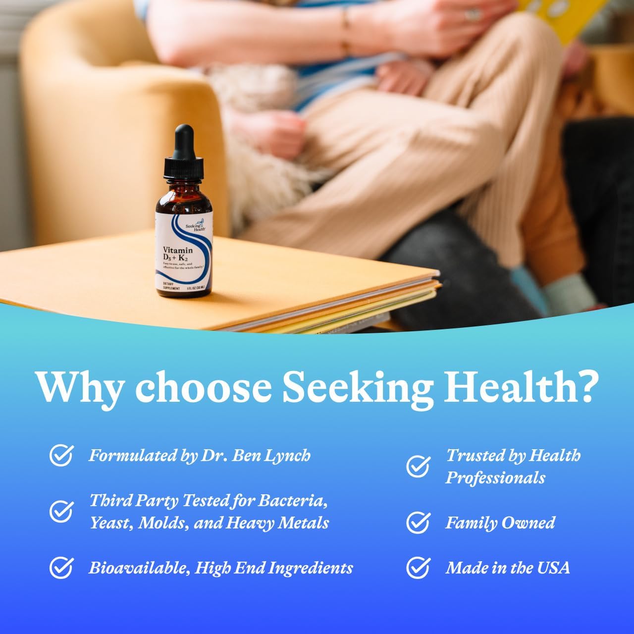 Seeking Health Vitamin D3 + K2 Drops - Liquid Vitamin D & K, 30 ml - görsel 6