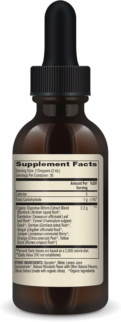 Dr. Mercola Organic Digestive Bitters Liquid Drops - 60 ml (30 Servings) Pack of 3