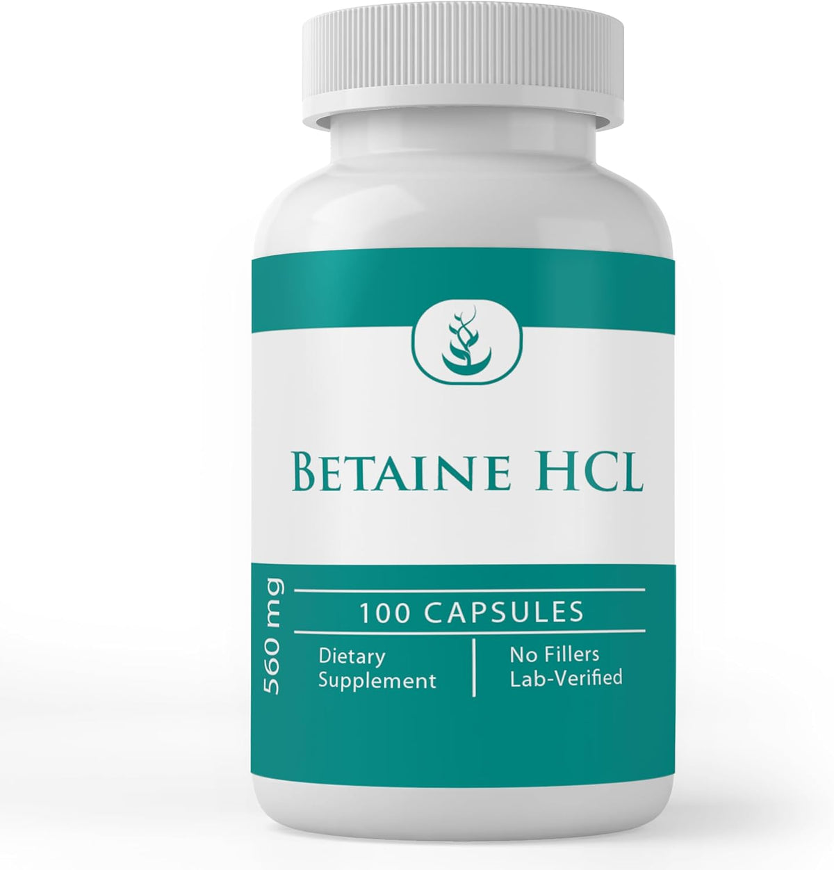 PURE ORIGINAL INGREDIENTS Betaine HCL – 100 Capsules – Pure, No Additives, Lab Verified - görsel 1