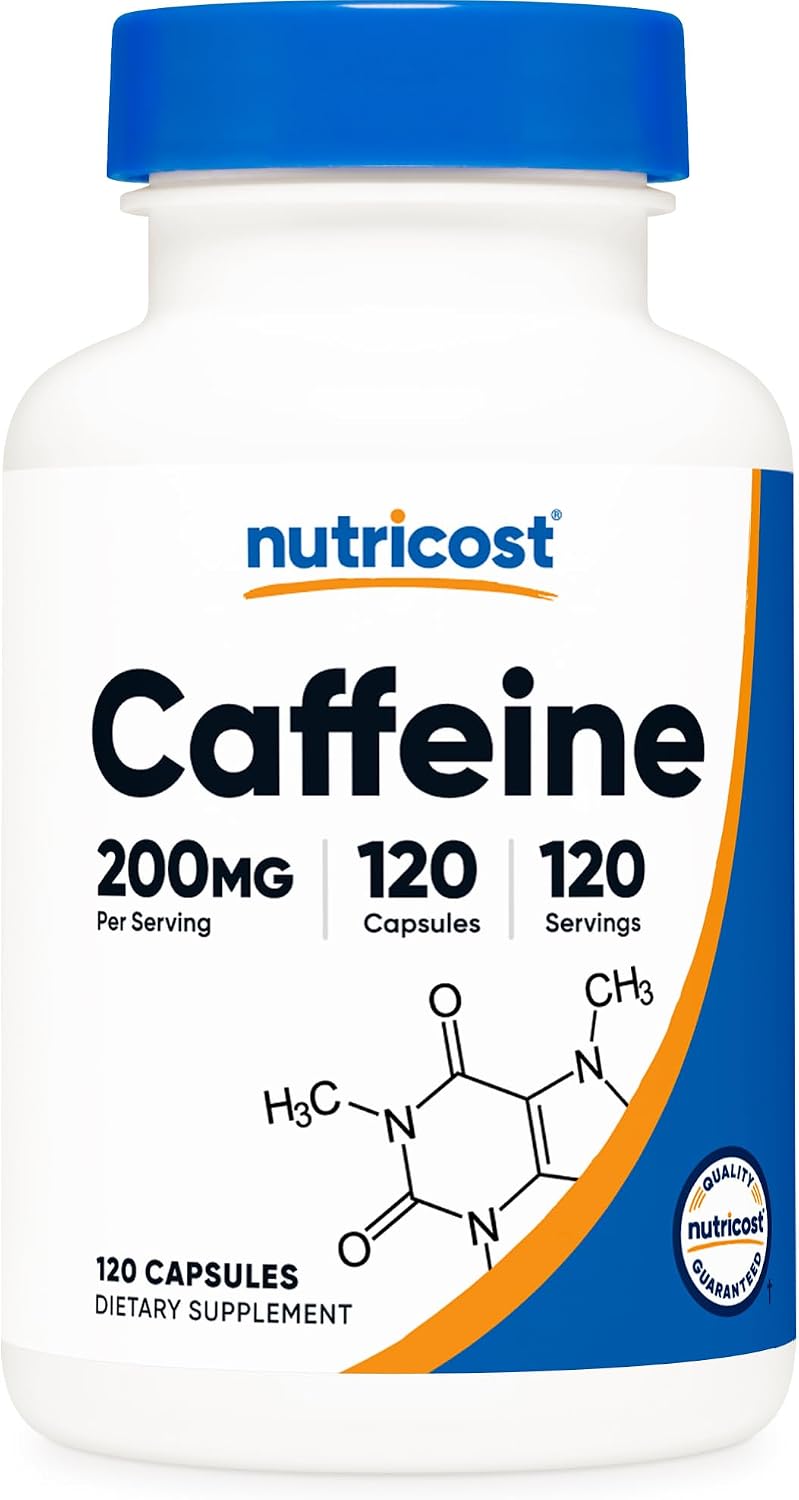 Nutricost Caffeine Pills 200mg, 120 Capsules - görsel 1