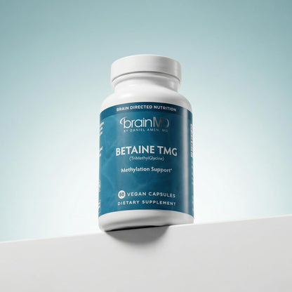 BRAINMD Dr Amen Betaine TMG - 60 Capsules - Mood and Methyl Support - Gluten-free