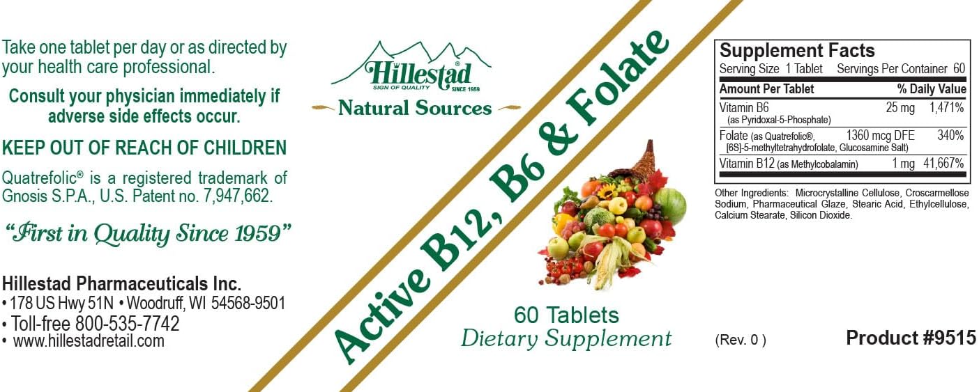 Hillestad Pharmaceuticals Active B12, B6 & Folate - görsel 3