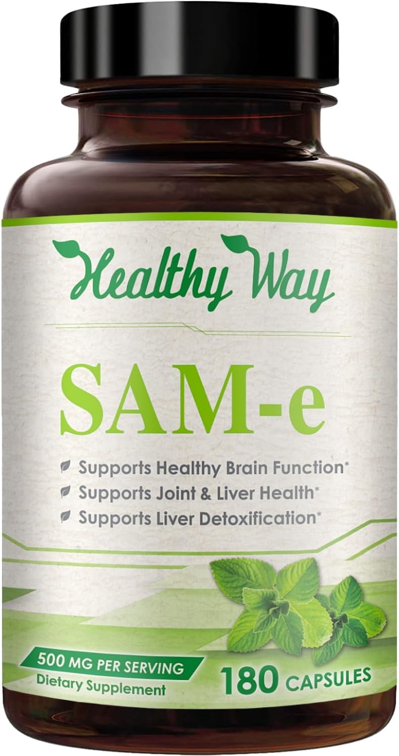 HealthyWayRx 500mg SAM-e Supplement - S-Adenosyl-L-Methionine Capsules for Brain, Liver & Mood Wellness (360 Servings) - görsel 10