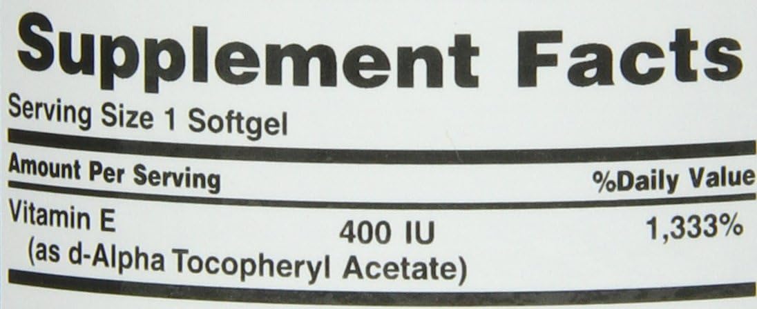 Nature's Bounty E-400 IU Natural Pure D-alpha Vitamin E, 120 Softgels - görsel 7