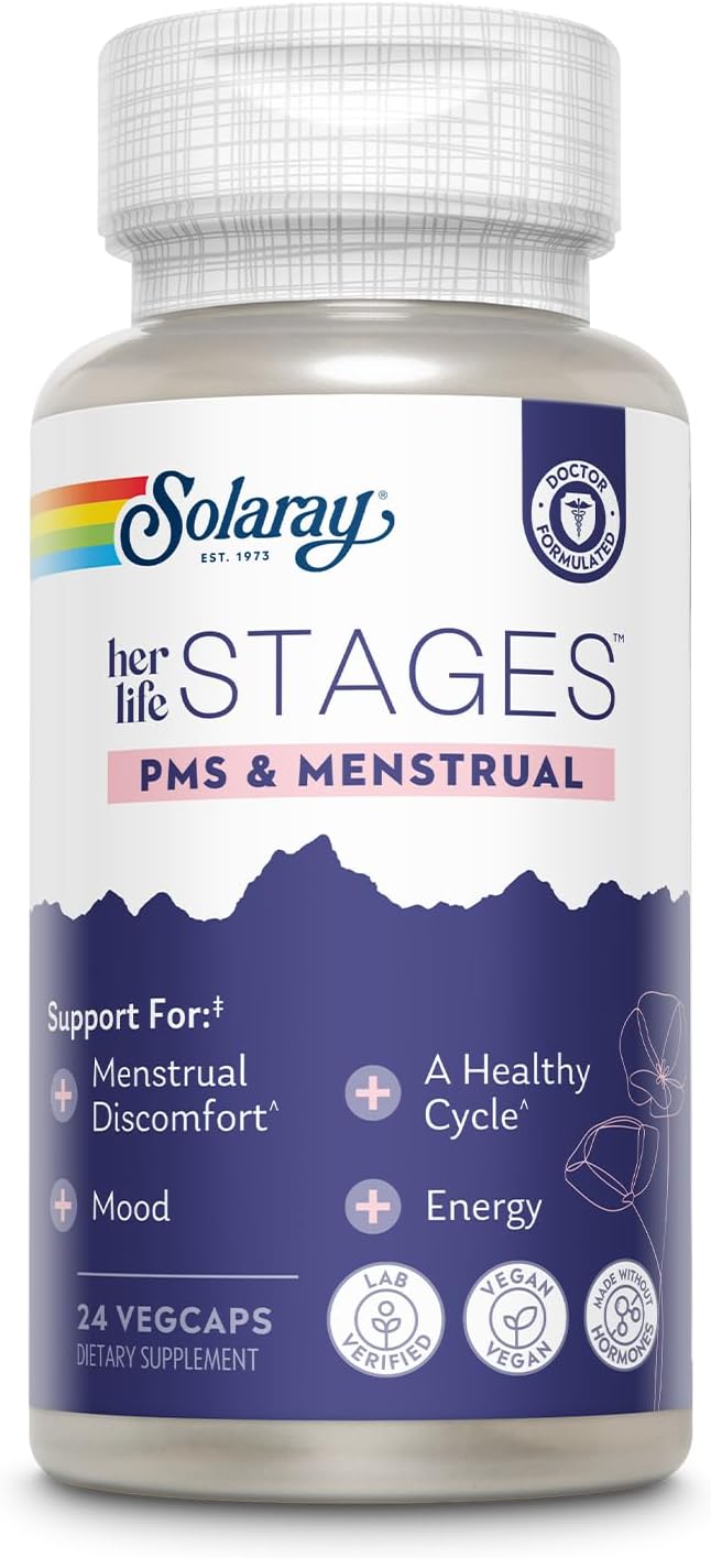 Solaray PMS & Menstrual Support – 24 VegCaps - görsel 1