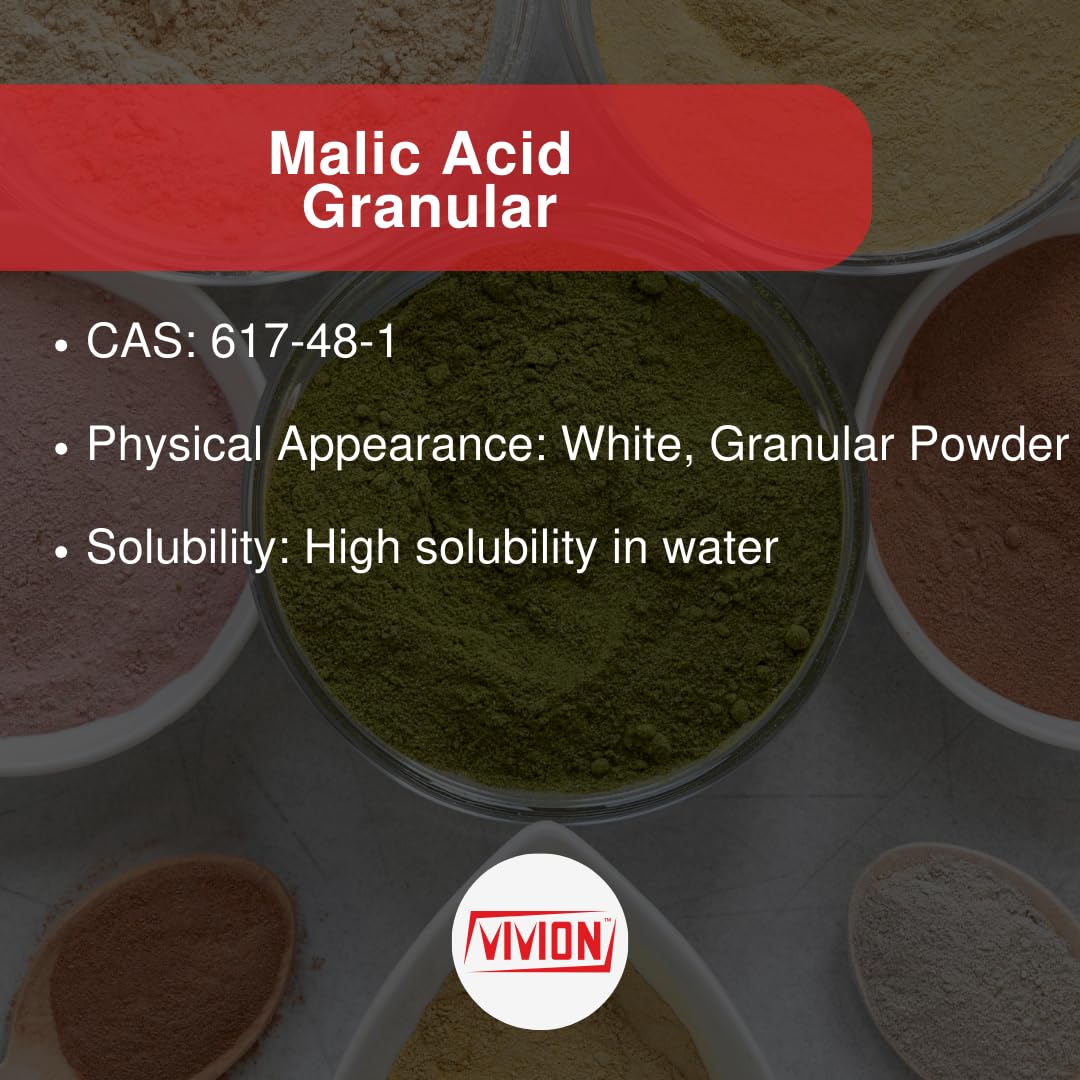 Malic Acid Powder Food Safe - Bulk 25 kg (55 lb) Flavour Agent & Supplement Ingredient DL Gran FCC by Vivion - görsel 2