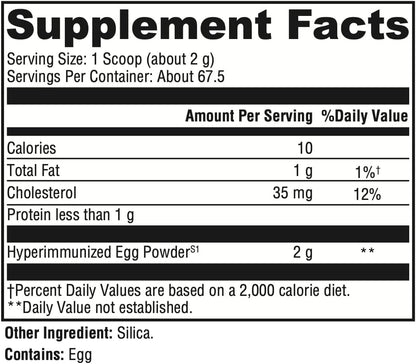 XYMOGEN IG 26 DF - Food Supplement with Hyperimmunised Egg Powder and Prebiotic Fibre, Vanilla Flavour