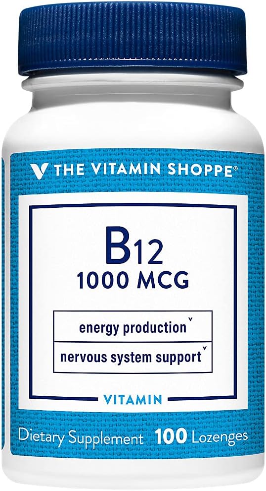 The Vitamin Shoppe Vitamin B12 1000mcg Dissolvable Lozenges – 300 Lozenges - görsel 4