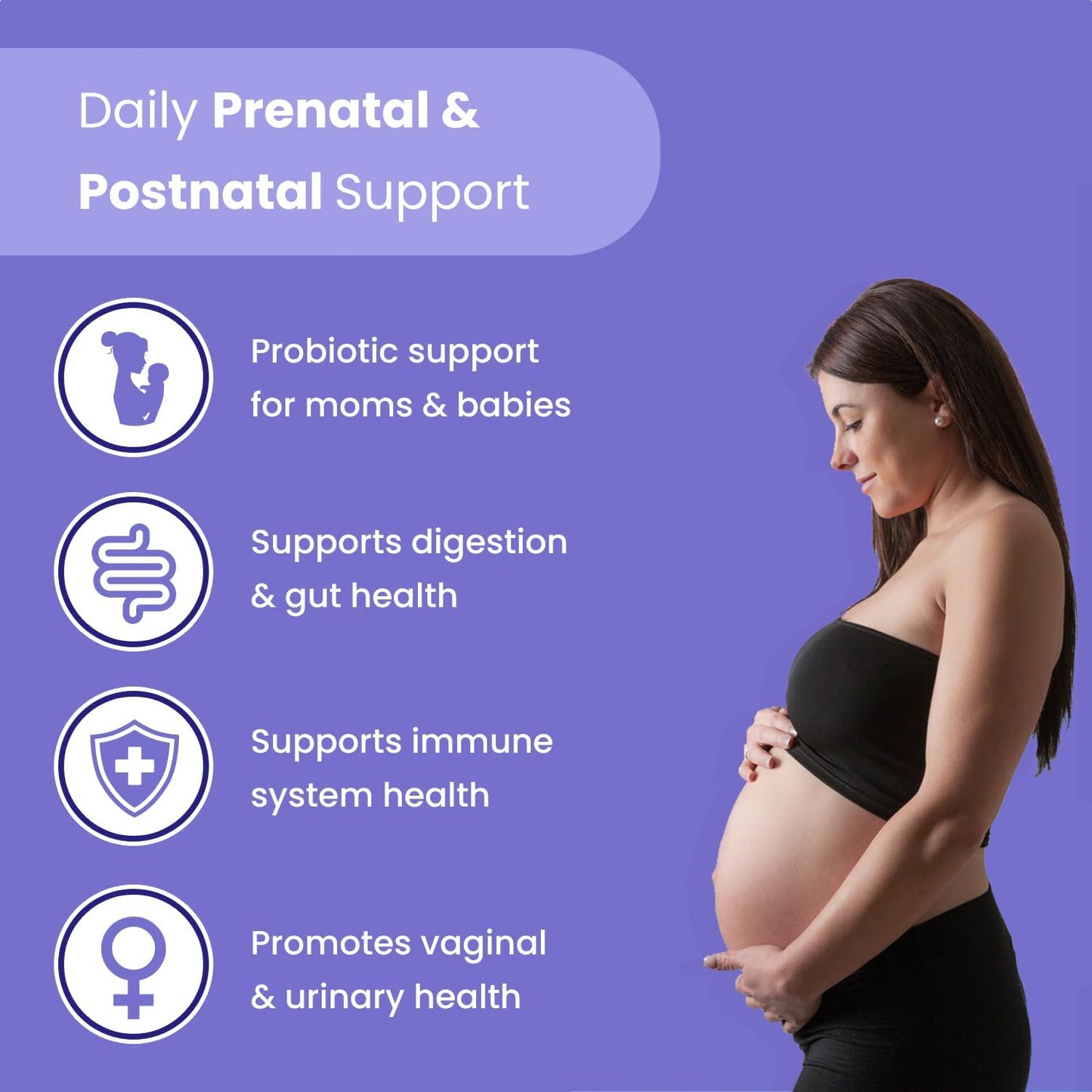 Prenatal Probiotics for Women - 30 Billion CFU, 17 Strains + Organic Prebiotics - Vegan Capsules - görsel 2