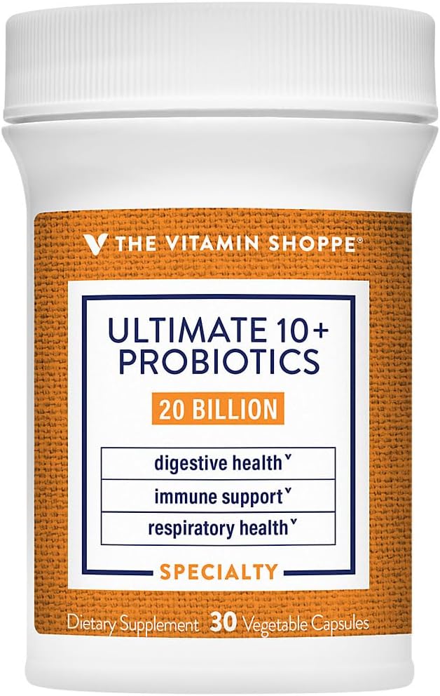 The Vitamin Shoppe Ultimate 10+ Probiotics 20 Billion CFU - 10 Probiotic Strains for Digestive Health, Immune & Gut Support (60 Vegetable Capsules) - görsel 4