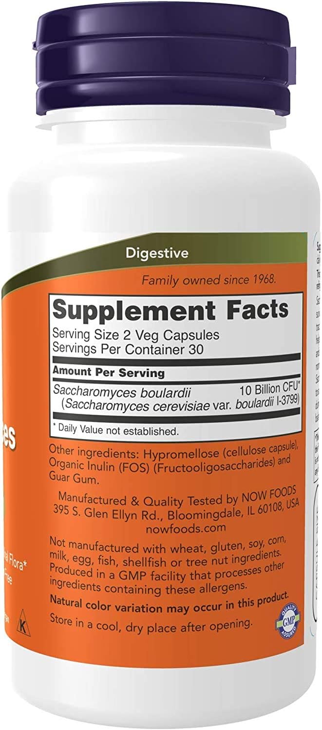 Now Saccharomyces Boulardii - 120 Capsules - görsel 2