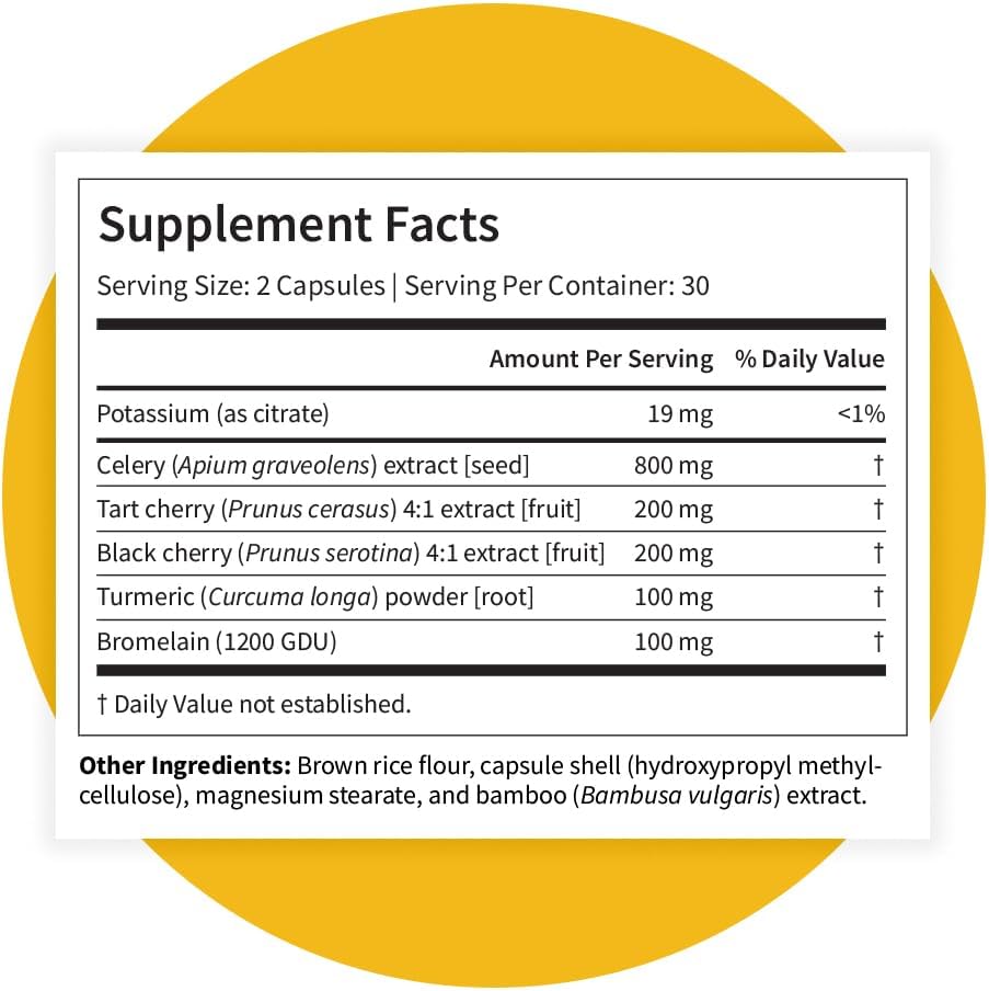 Pattern Wellness Uric Acid Support Supplement – Herbal Formula for Uric Acid Balance & Joint Wellness – 60 Veggie Capsules - görsel 9