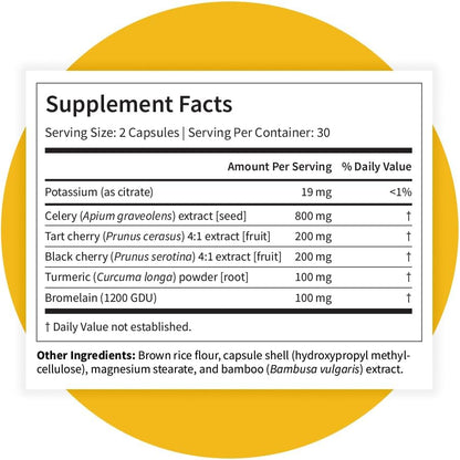 Pattern Wellness Uric Acid Support Supplement – Herbal Formula for Uric Acid Balance & Joint Wellness – 60 Veggie Capsules