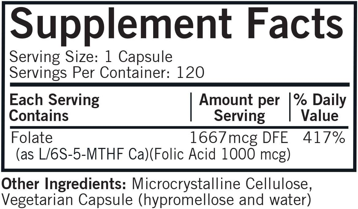 Kirkman 5-MTHF (5-Methyltetrahydrofolate) - Active Folate Supplement - görsel 2