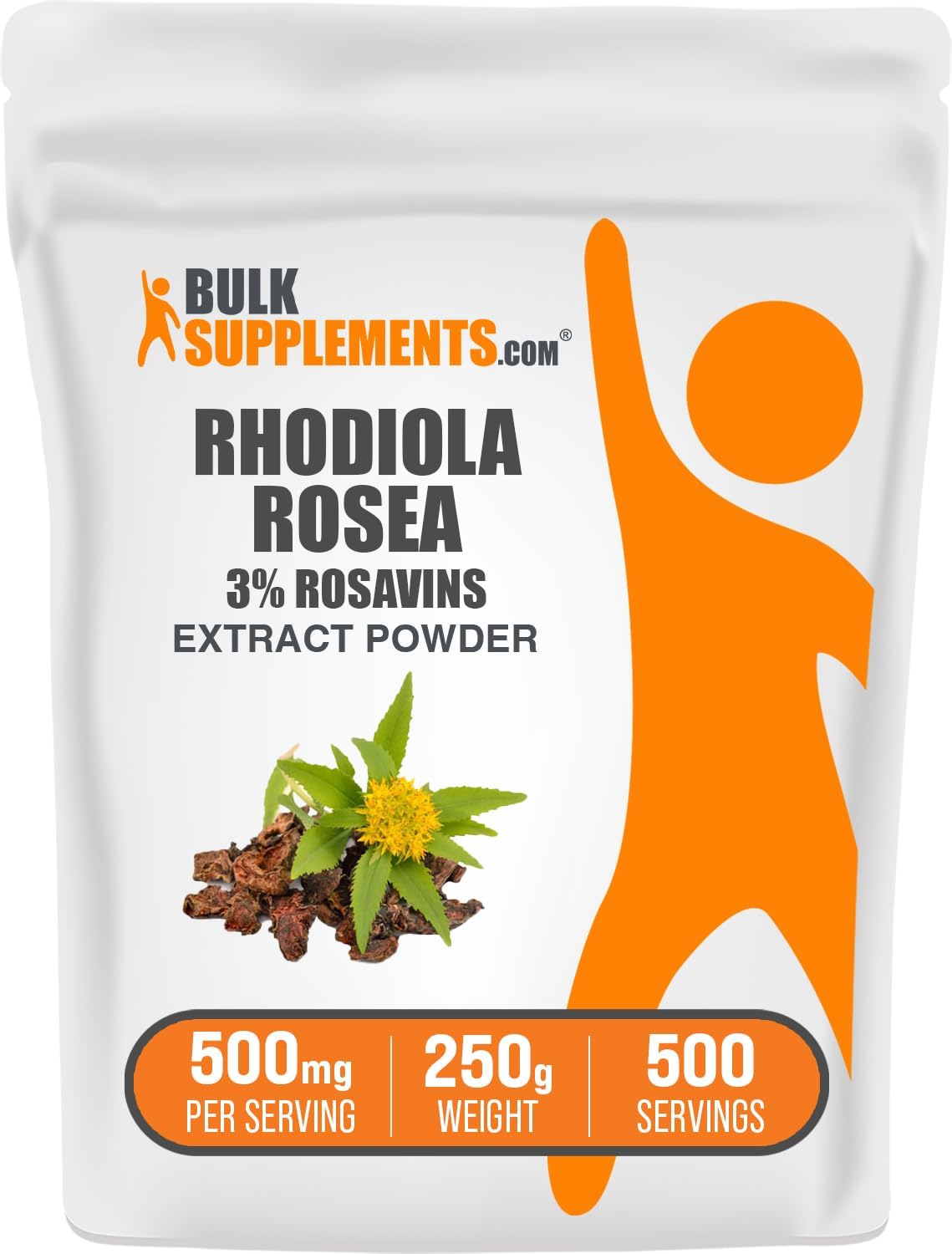 BulkSupplements Rhodiola Rosea Extract (3% Rosavin) - 500mg per Serving, 500g - görsel 6