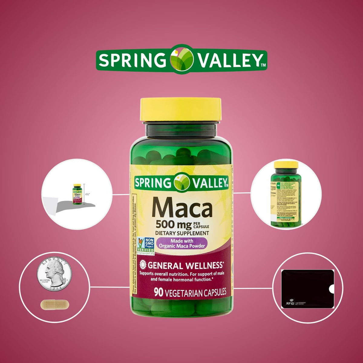 Maca Food Supplement, 500 mg, to Support General Wellbeing (90 Capsules) - görsel 8