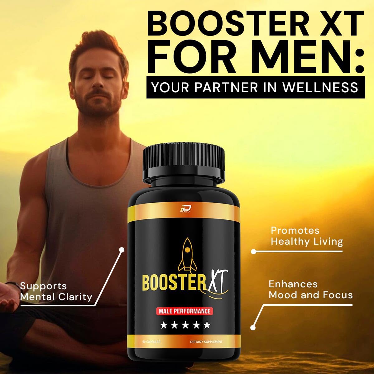 Booster XT for Men - All-Natural Dietary Supplement (60 Capsules) - görsel 4