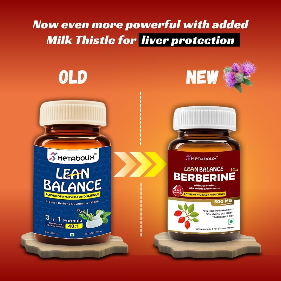 Metabolix Lean Balance Berberine Plus – Weight Management & Hormonal Balance Supplement 4-in-1 - görsel 6