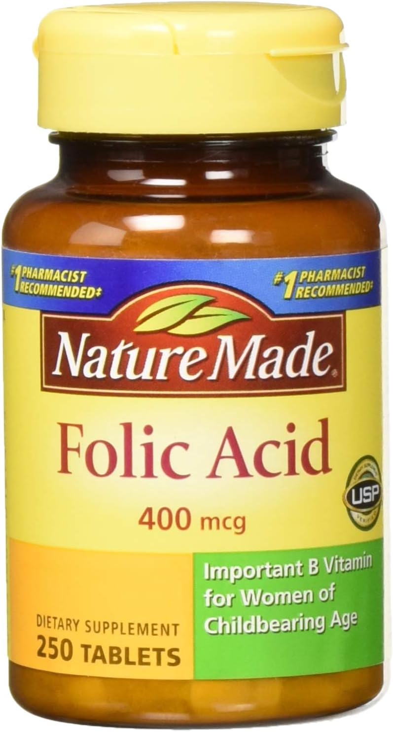 Nature Made Folic Acid 400 mcg (665 mcg DFE) Tablets – 250 Count (Pack of 3) - görsel 3