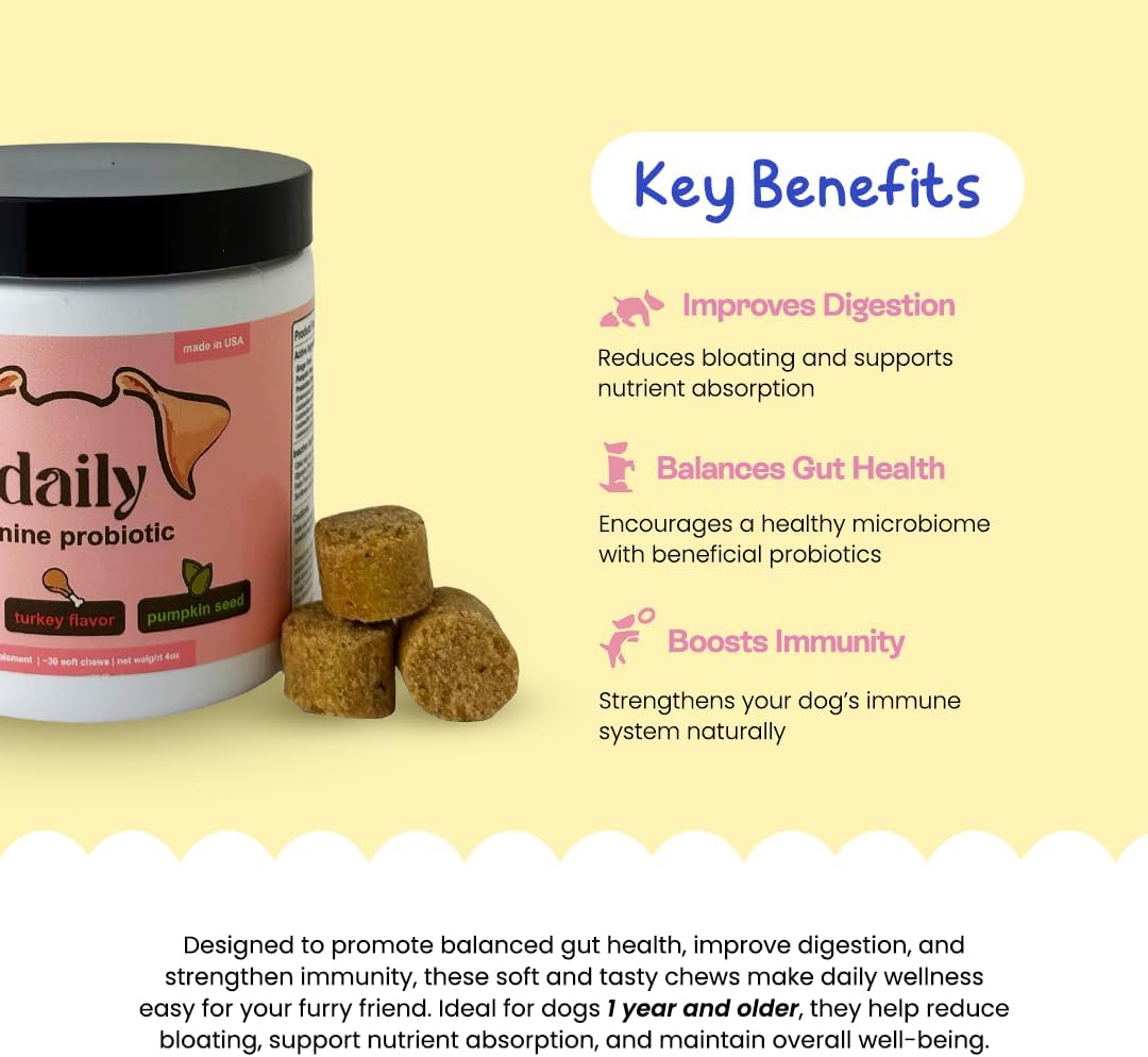 DLY PETS Probiotics for Dogs - Turkey Flavour - 30 Soft Chews - görsel 3