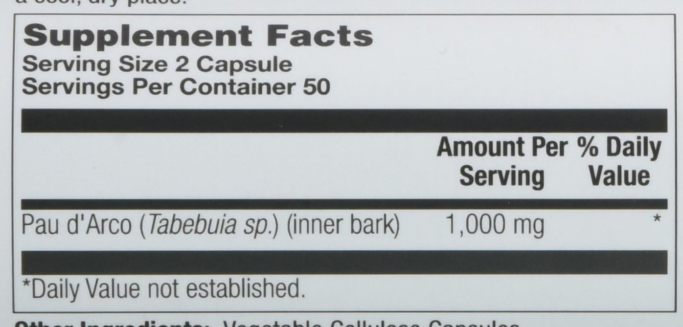 Zand Pau d'Arco Innerbark Capsules, 100 Capsules - görsel 2
