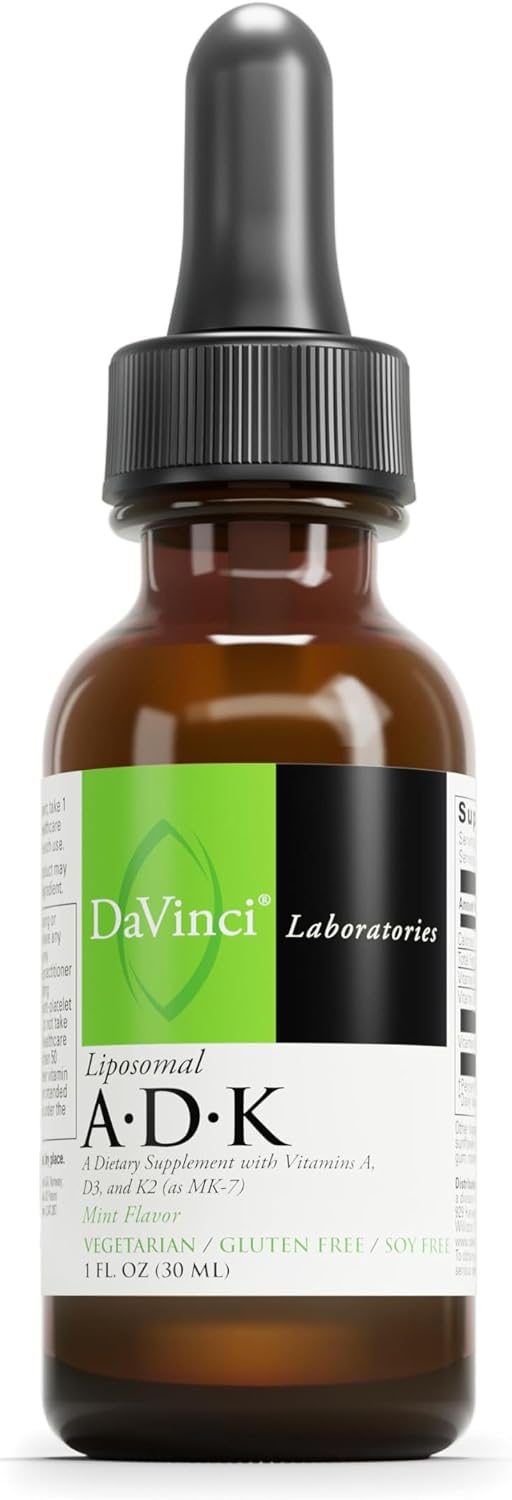 DAVINCI Labs Liposomal ADK - Liquid Food Supplement with Vitamins A, D3 and K2 - 30 ml - görsel 1