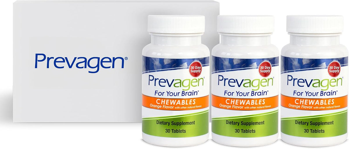 Prevagen Regular Strength Orange Chewables - 90 Tablets (3 Month Supply) | Food Supplement with 10mg Apoaequorin & Vitamin D3 - görsel 1