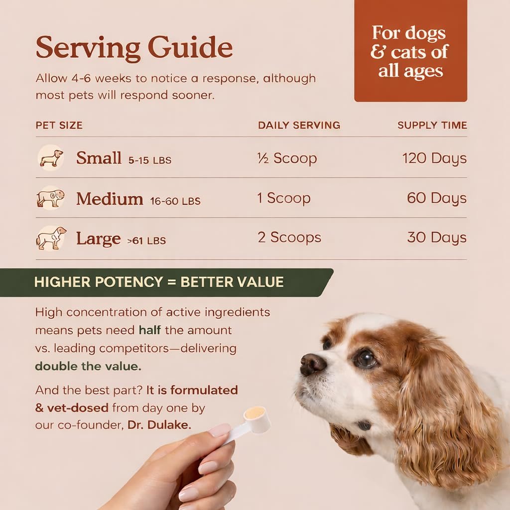 Fera Pets Organic Probiotics for Dogs and Cats with Prebiotics – 60 Scoops - görsel 4