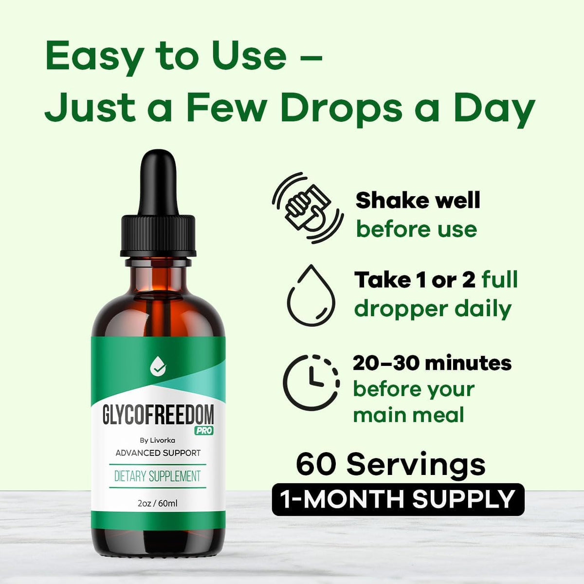 (3 Pack) GlycoFreedom Drops - Advanced Formula Liquid Supplement, 60 ml (2 fl oz) Each, 3-Month Supply - görsel 4