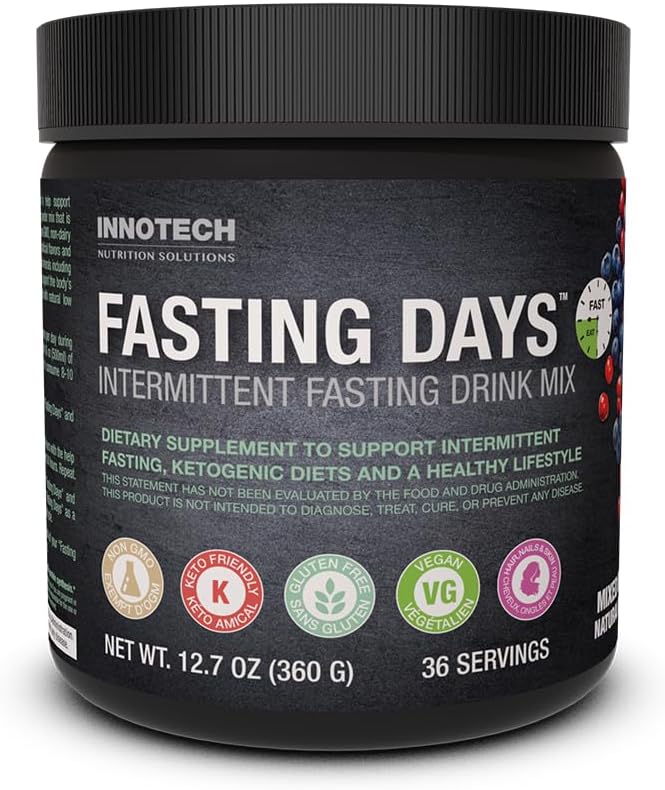 Innotech Nutrition Fasting Days Intermittent Fasting Drink Mix Metabolic & Electrolyte Support 42 Essential Ingredients Mixed Berry 360g - görsel 1