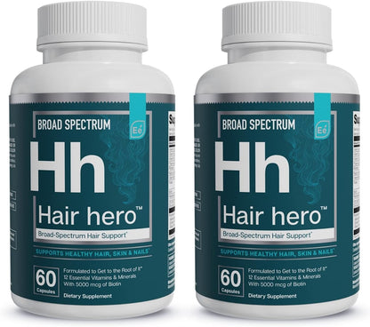 Essential Elements Hair Hero Hair Vitamins for Men – Broad-Spectrum Support with 5000 mcg Biotin – 60 Tablets (Pack of 2)