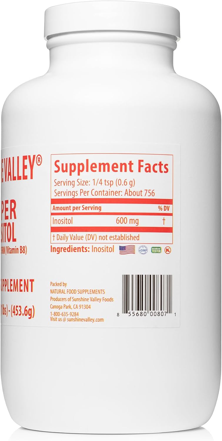 Sunshine Valley Super Inositol Powder – Unflavoured – 113 g - görsel 2