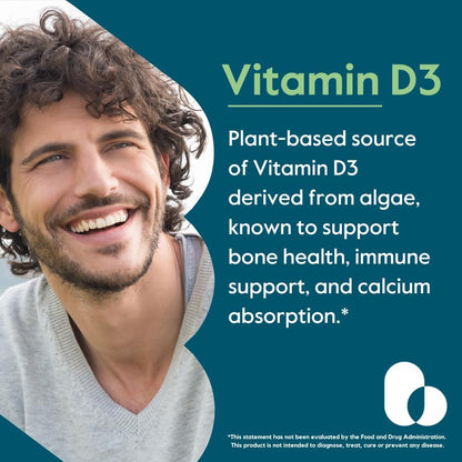 BESTVITE Vegan Vitamin D3 2500 IU (120 Vegetarian Capsules) - Vegan, Non-GMO, Gluten-free