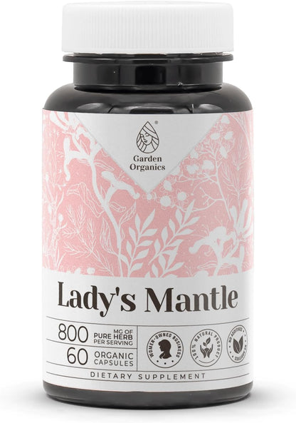 Lady's Mantle 60 Capsules - High-Potency Herbal Food Supplement with Dried Herb (Alchemilla vulgaris)