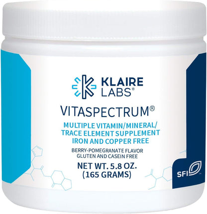 SFI Health Klaire Labs VitaSpectrum Powder – Children's Multivitamin and Mineral, Berry-Pomegranate, 171g