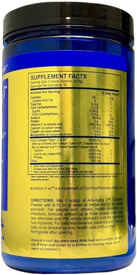 Dr. Venessa's Formulae™ Anti-Ageing 3™ Collagen Type I, II & III - görsel 2