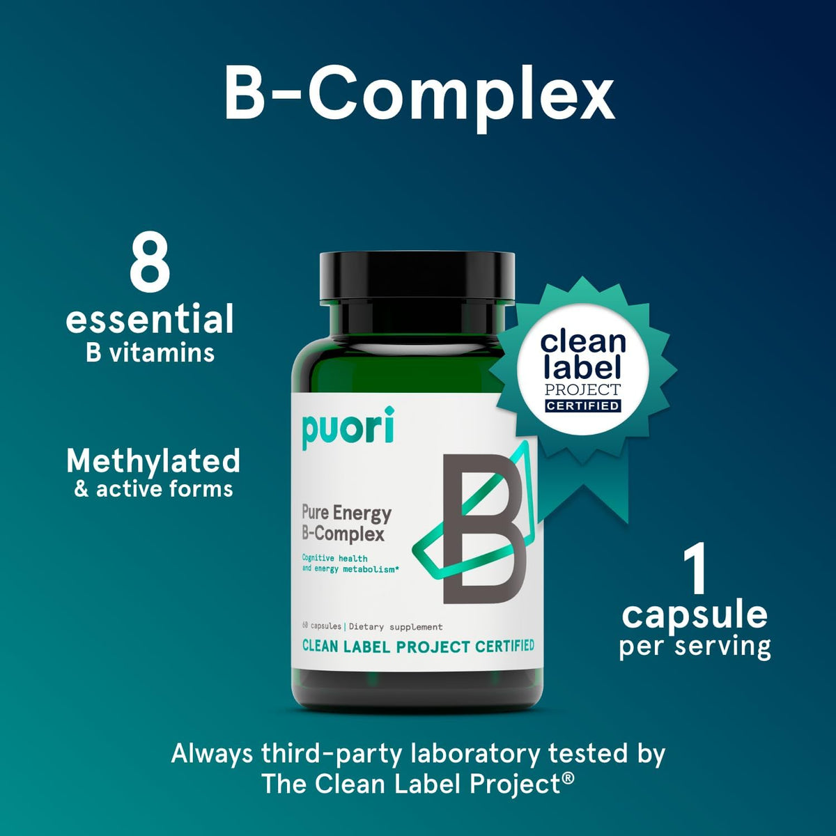 Puori Pure Energy Vitamin B-Complex - görsel 2