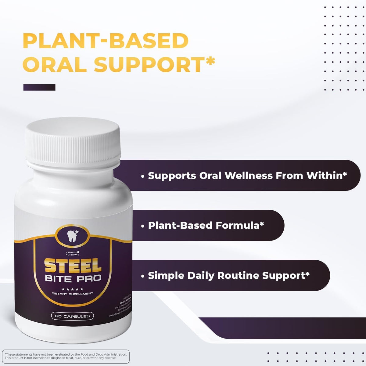 Steel Bite Pro – 23 Plant-Based Ingredients – 60 Capsules - görsel 2