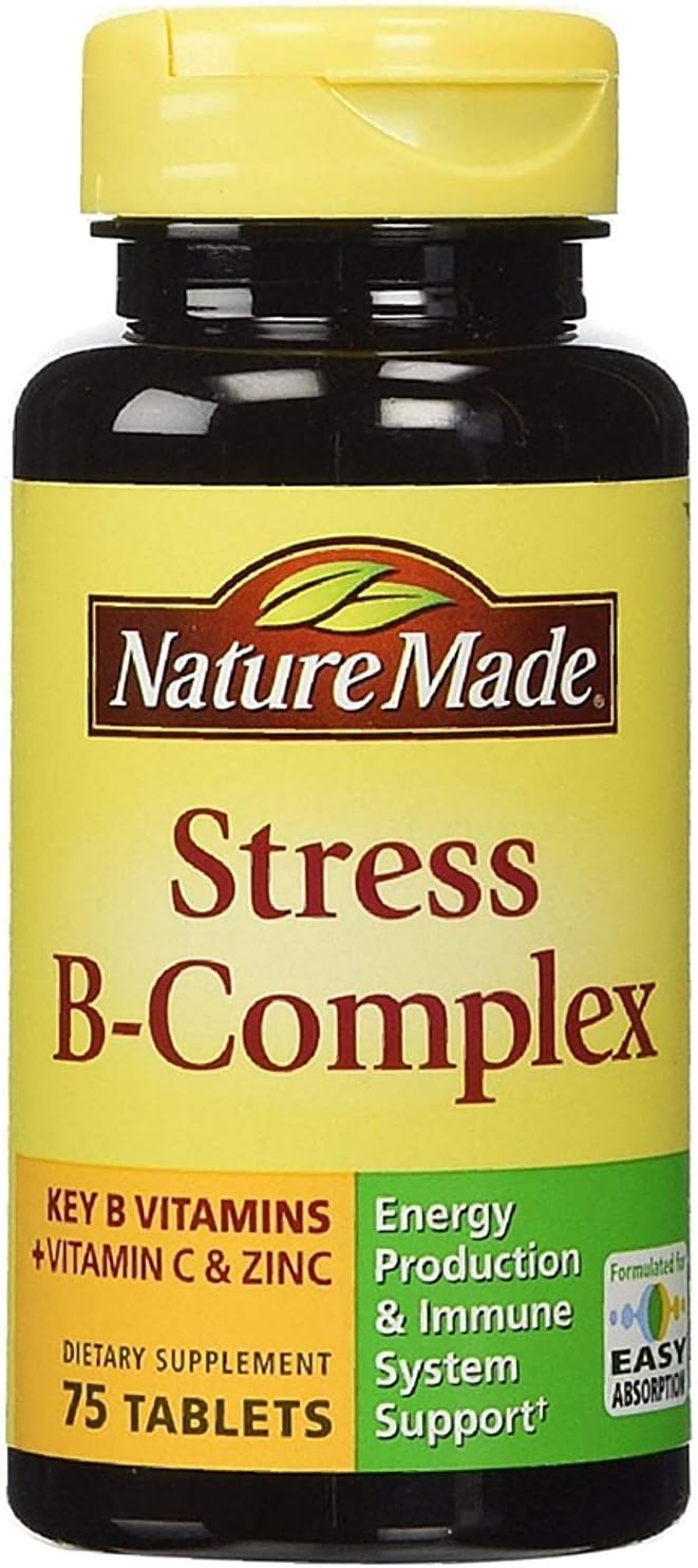 Nature Made Stress B Complex with Zinc, 75 Tablets per Bottle – Pack of 3 (225 Tablets) - görsel 5