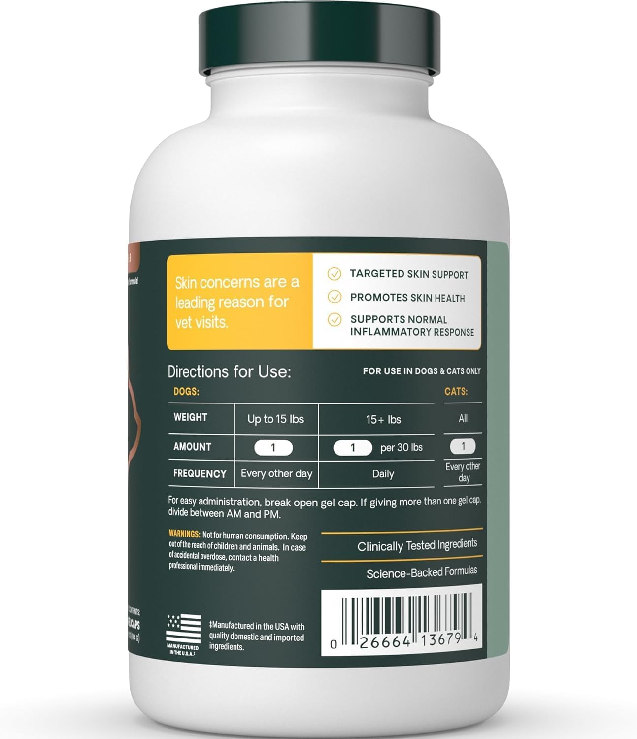 VetriScience Omega Healthy Skin and Coat Capsules for Dogs and Cats, 90 Count - görsel 10