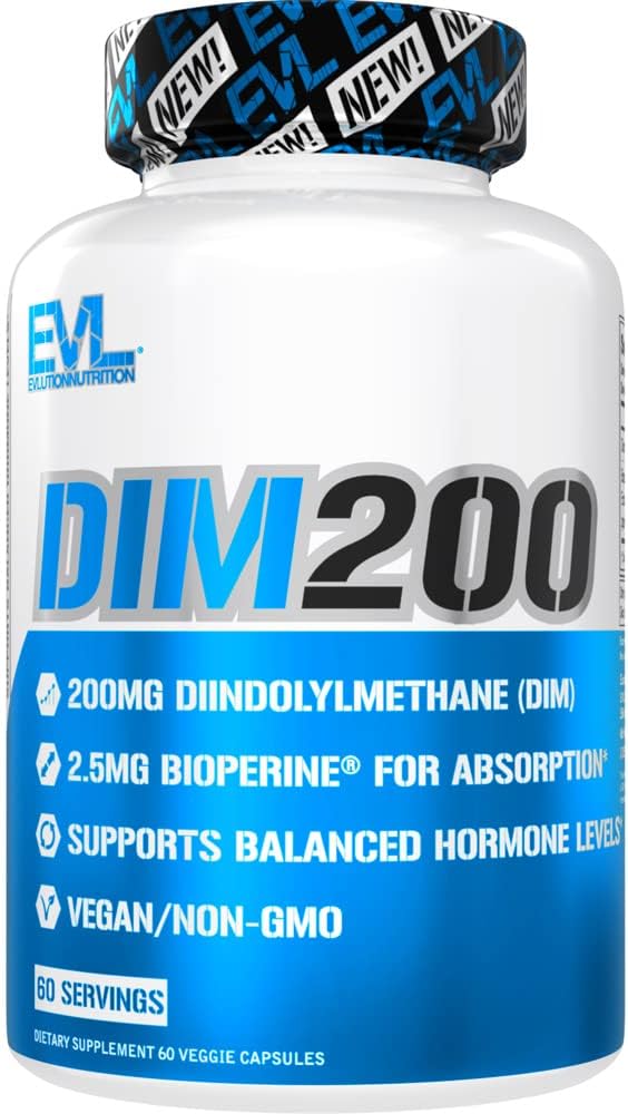 EVL Diindolylmethane (DIM) 200mg - Advanced Hormone Balance Supplement for Men with Bioperine - görsel 1